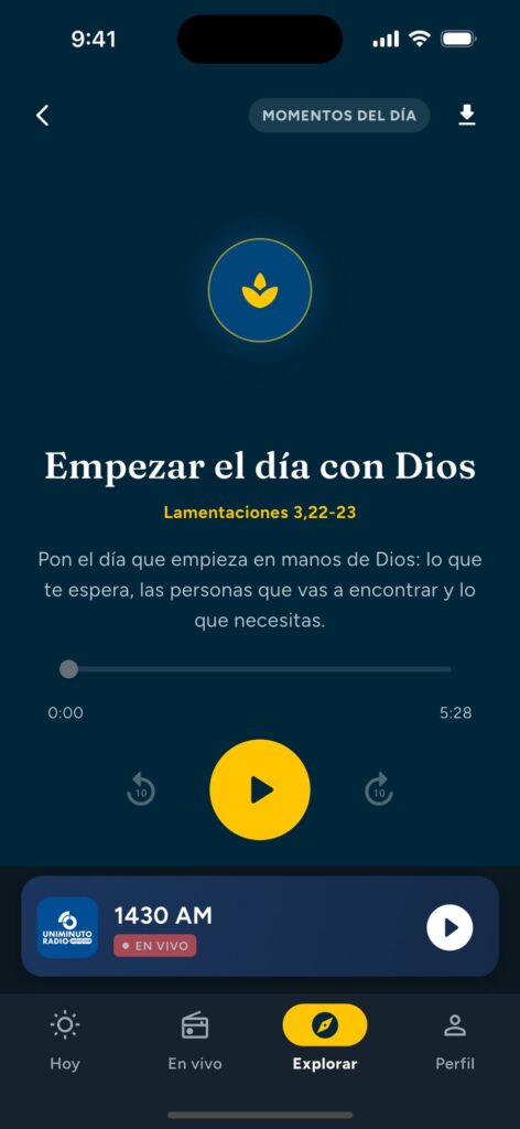 Meditación guiada en audio, descargable sin conexión