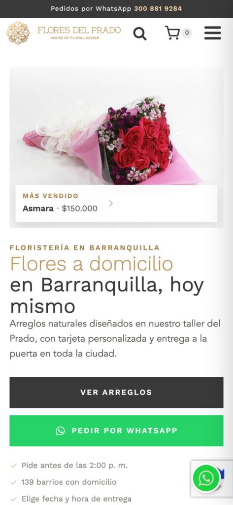 Inicio en el celular